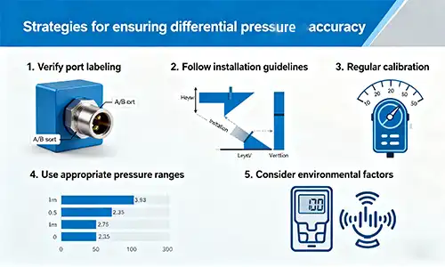 Strategies for ensuring accuracy of differential pressure sensor