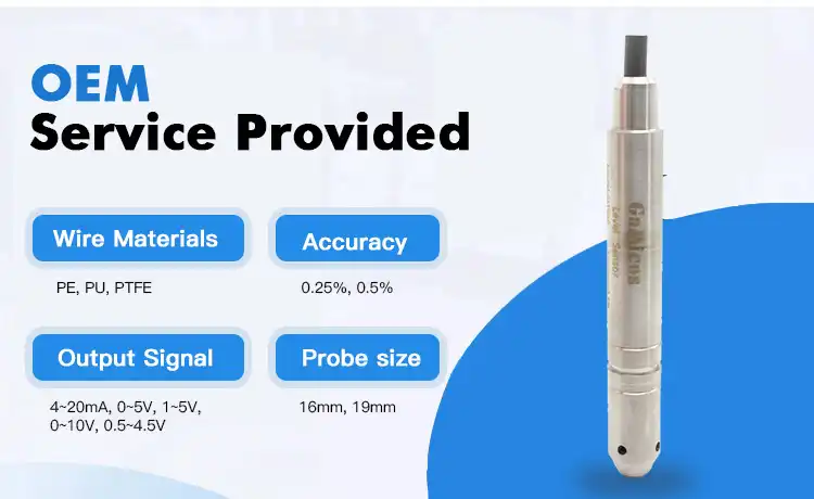 Key parameters of deep well water level sensor Key parameters of deep well water level sensor
