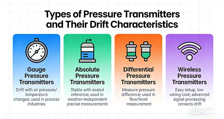 Types of Pressure Transmitters and Their Drift Characteristics