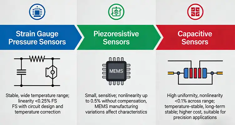 Comparison of Pressure Sensors Based on Nonlinearity Comparison of Pressure Sensors Based on Nonlinearity