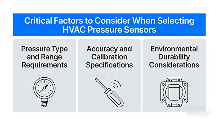 Critical factors to consider when selecting HVAC pressure sensor Critical factors to consider when selecting HVAC pressure sensor