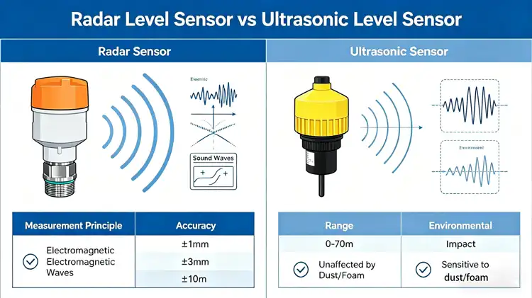 Radar Vs Ultrasonic level sensor Radar Vs Ultrasonic level sensor