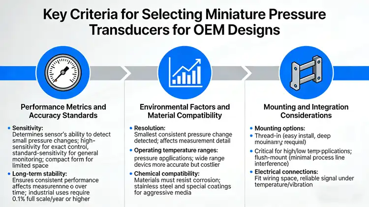 Key Criteria for Selecting Miniature Pressure Transducers for OEM Designs Key Criteria for Selecting Miniature Pressure Transducers for OEM Designs