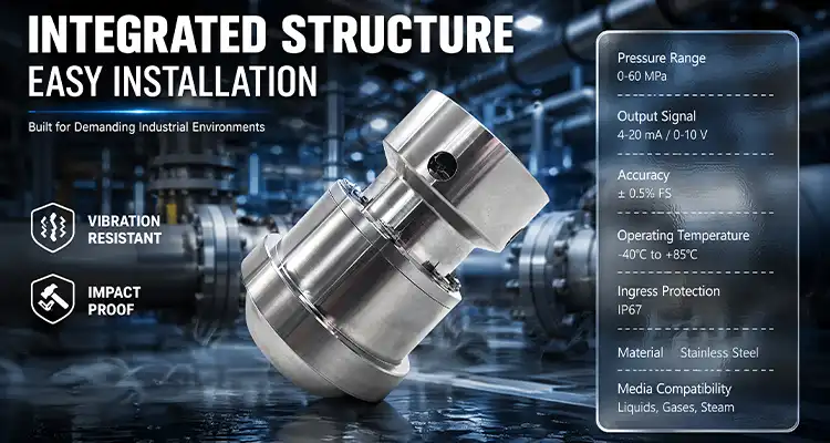 Union type pressure transmitter