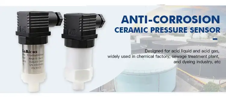 Corrosive media pressure sensor