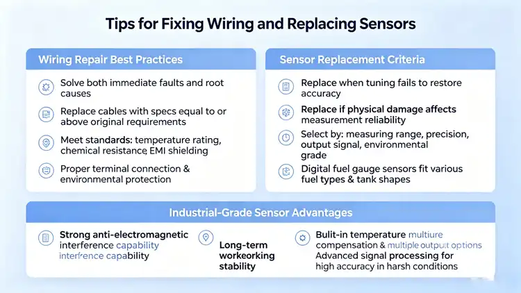 Tips for Fixing Wiring and Replacing Sensors Tips for Fixing Wiring and Replacing Sensors