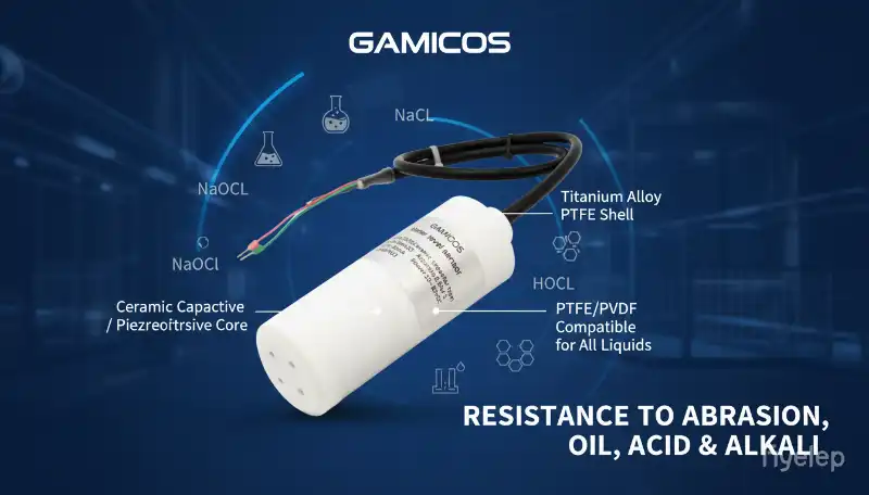 Submersible level sensor for corrosive liquids Submersible level sensor for corrosive liquids