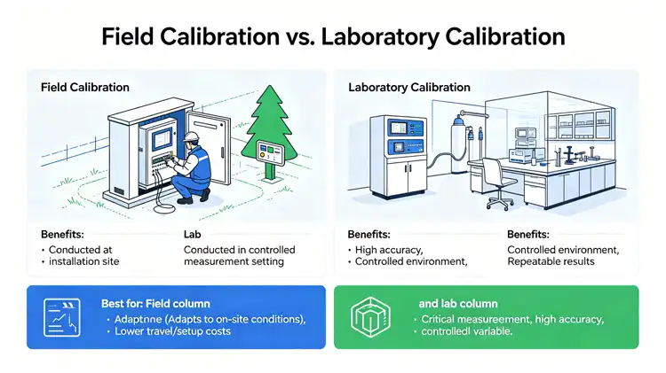 Field calibration and laboratory calibration