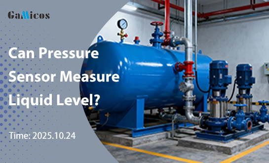 Can a pressure transducer measure liquid level in firefighting tanks?