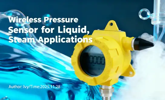 Wireless Pressure Sensor for Liquid, Gas, and Steam Applications