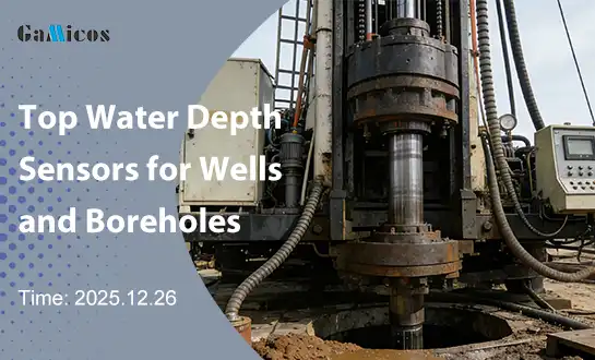 Top Water Depth Sensors for Wells and Boreholes