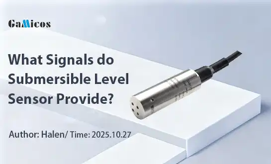 What output signals do submersible level sensors typically provide?
